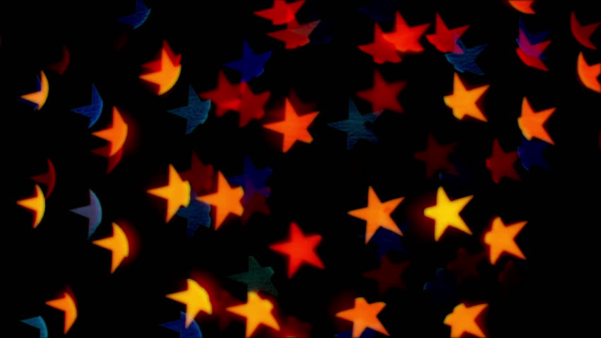 852x480 Animated Falling And Spinning Golden Stars Against Transparent