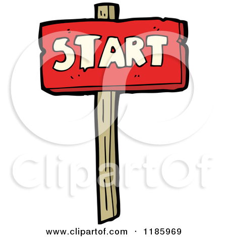 450x470 Start Clipart 1185969 Cartoon Of A Wooden Sign With The Word Start