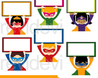 340x270 Superhero Clipart Superhero Clip Art Instant Download