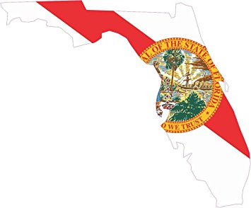 355x294 5in X 5in Die Cut Florida State Flag Bumper Sticker