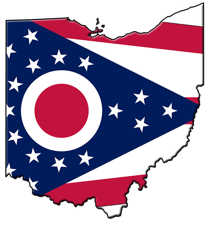 698x800 Ohio State Flag Amp Outline Stickers By Davedinho Redbubble