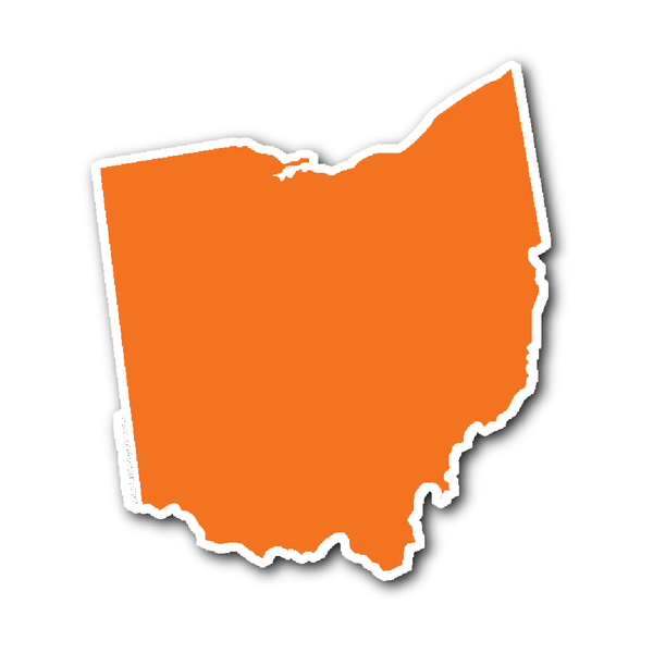 600x600 Ohio State Shape Sticker Outline Black State Ohio Themed