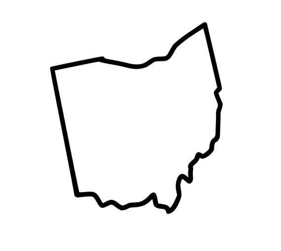 570x511 State Of Ohio Outline Clip Art Clipart Collection