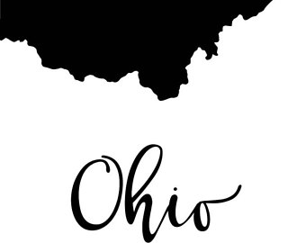 340x270 Ohio Outline Svg Etsy