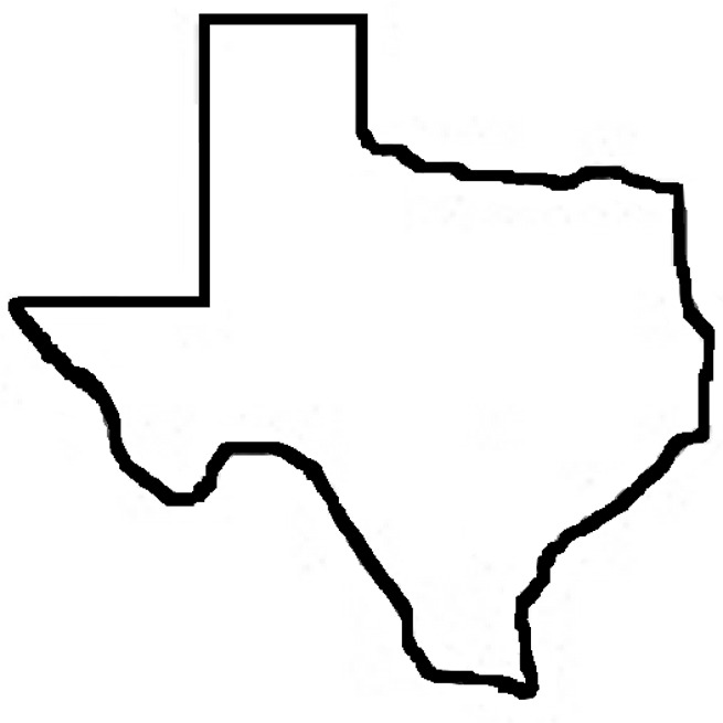 655x655 Outline Of The State Of Texas Collection