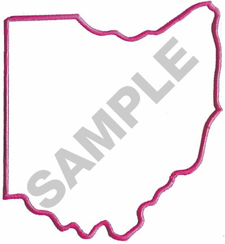 461x500 Outlines Embroidery Design Ohio Outline From Great Notions