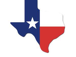 300x225 4x5 Inch Texas Shaped Flag Sticker