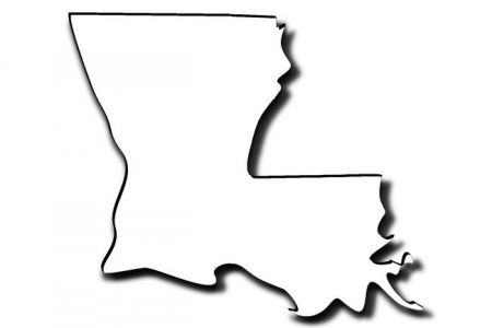 450x300 Louisiana State Outline Clip Art