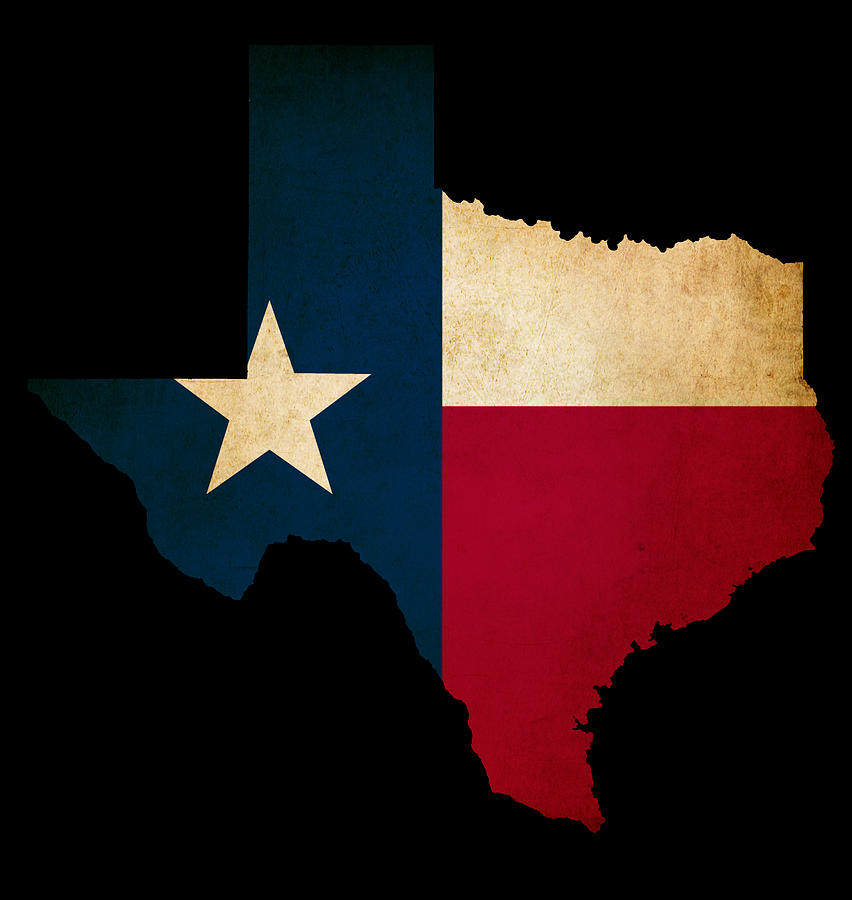 852x900 Usa American Texas State Map Outline With Grunge Effect Flag