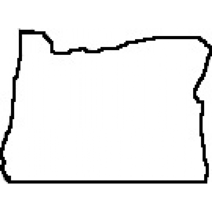 700x700 Map Of Oregon Outline
