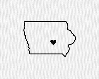 340x270 Iowa State Outline Etsy