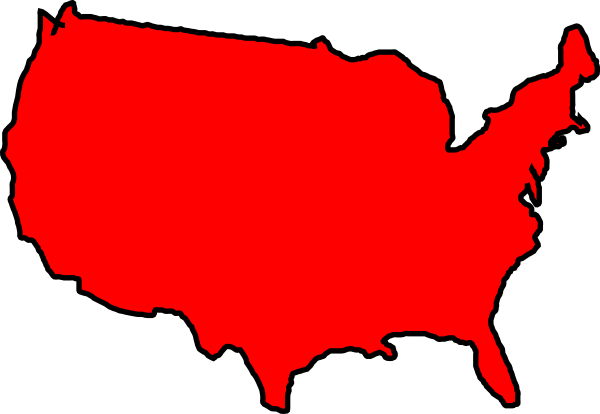 600x414 Us Map Outline Clip Art Us Map Usa Map With State Outlines Clipart