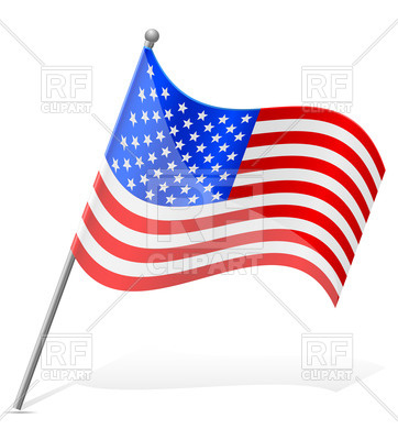 362x400 Wavy Flag United States Of America (Usa) Royalty Free Vector Clip