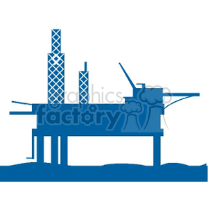 300x300 Royalty Free Offshore Oil Rig Drilling Station 173267 Vector Clip