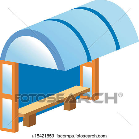 450x449 Clip Art Of Transportation, Station, Bus Stop, Bench, Bus, Public