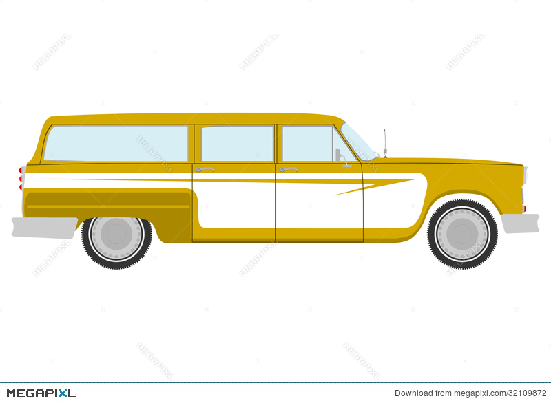 800x586 Retro Station Wagon. Illustration 32109872