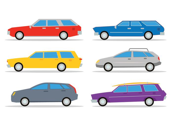 700x490 Station Wagon Vector Set
