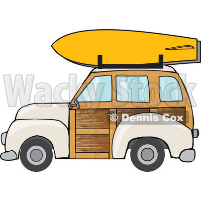 400x400 Woody Station Wagon Clipart
