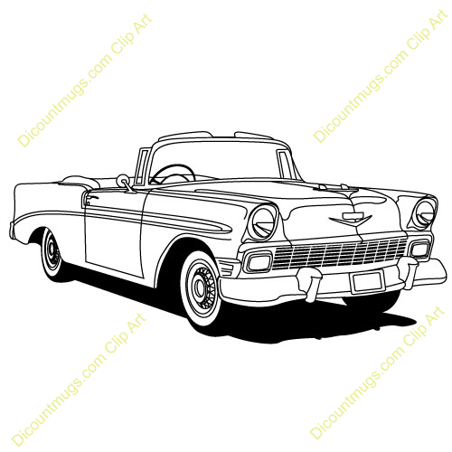 500x500 Chevy Classics Car Clip Art Chevy's 55 57 Clip Art