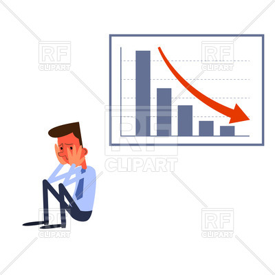 400x400 Frustrated Businessman Sitting Near A Chart With Negative
