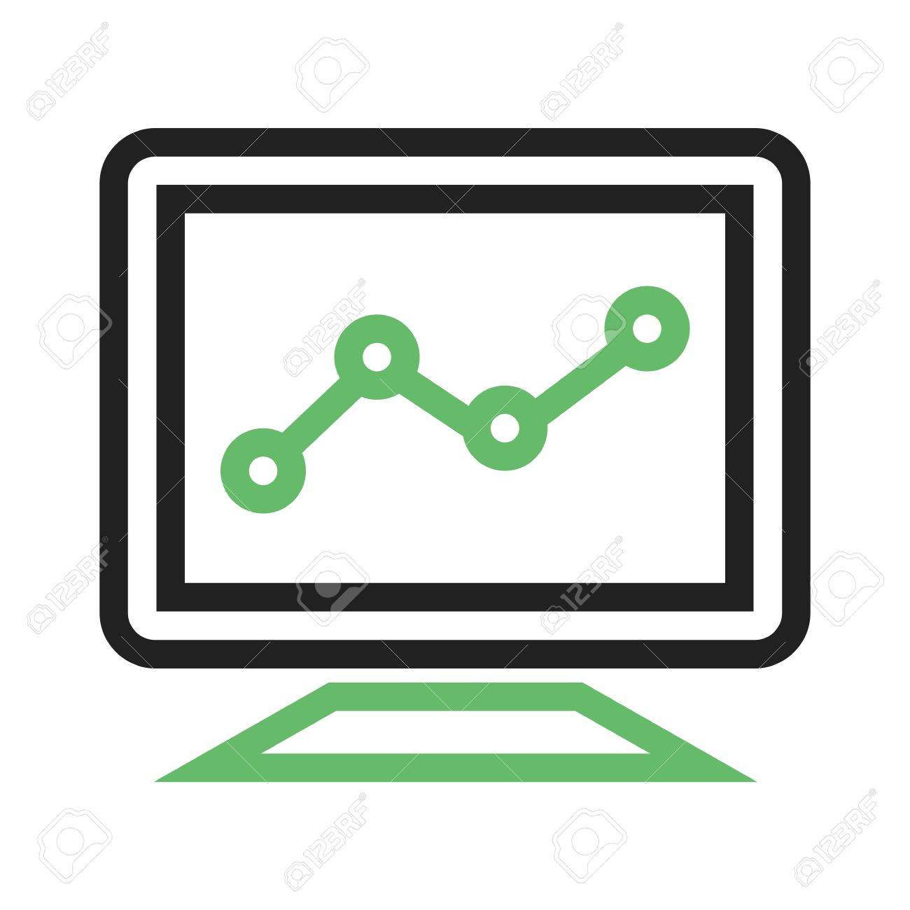 1300x1300 Statistics, Graph, Computer, Device Icon Vector Image. Can Also