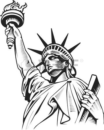359x450 Statue Of Liberty Clipart Sketch
