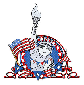 296x300 Vector Statue Of Liberty Royalty Free Stock Image