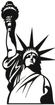 183x350 Clipart Illustration Of The Statue Of Liberty