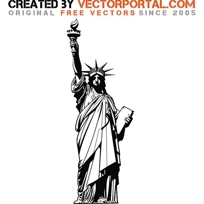 660x660 Statue Of Liberty Graphics Free Vector 123freevectors