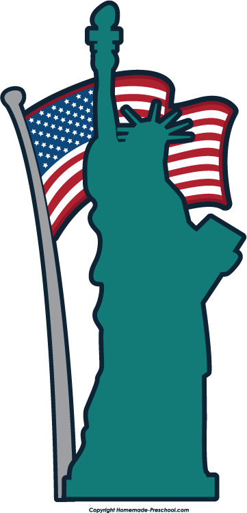 361x749 Statue Of Liberty With Flag Clipart Clipartfest 3