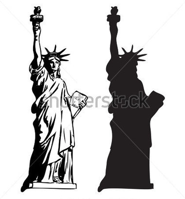 380x407 Statue Of Liberty Silhouette Clipart