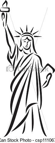 183x470 Statue Of Liberty Clipart Drawing