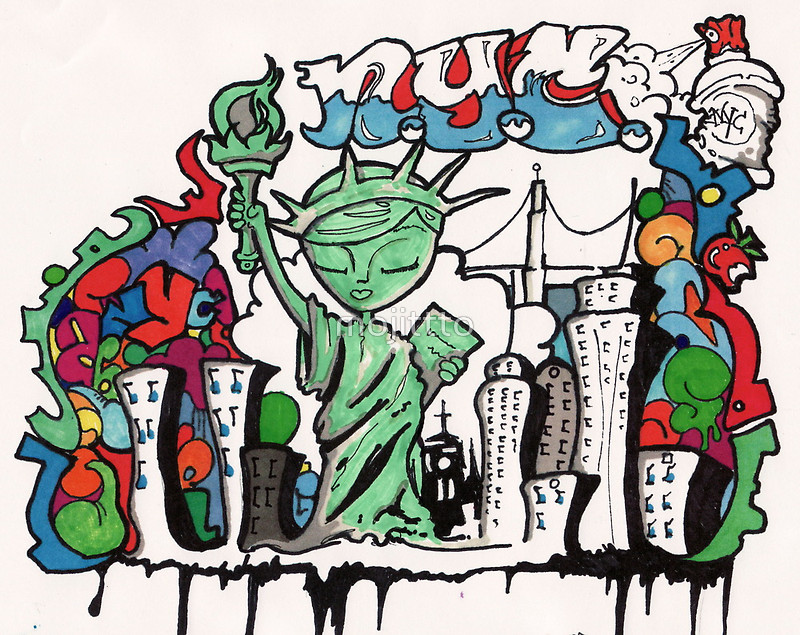800x635 Graffiti Statue Of Liberty Photographic Prints By Mojittto