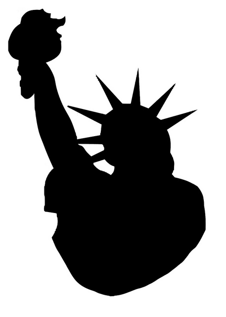 457x640 Drawn Statue Of Liberty Silhouette