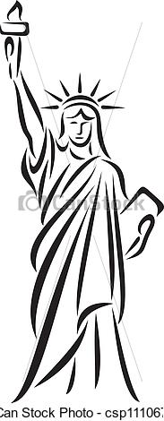 183x470 Simple Line Drawings Statue Of Liberty