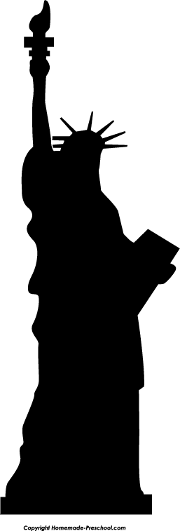 257x757 Statue Of Liberty Silhouette Clipart