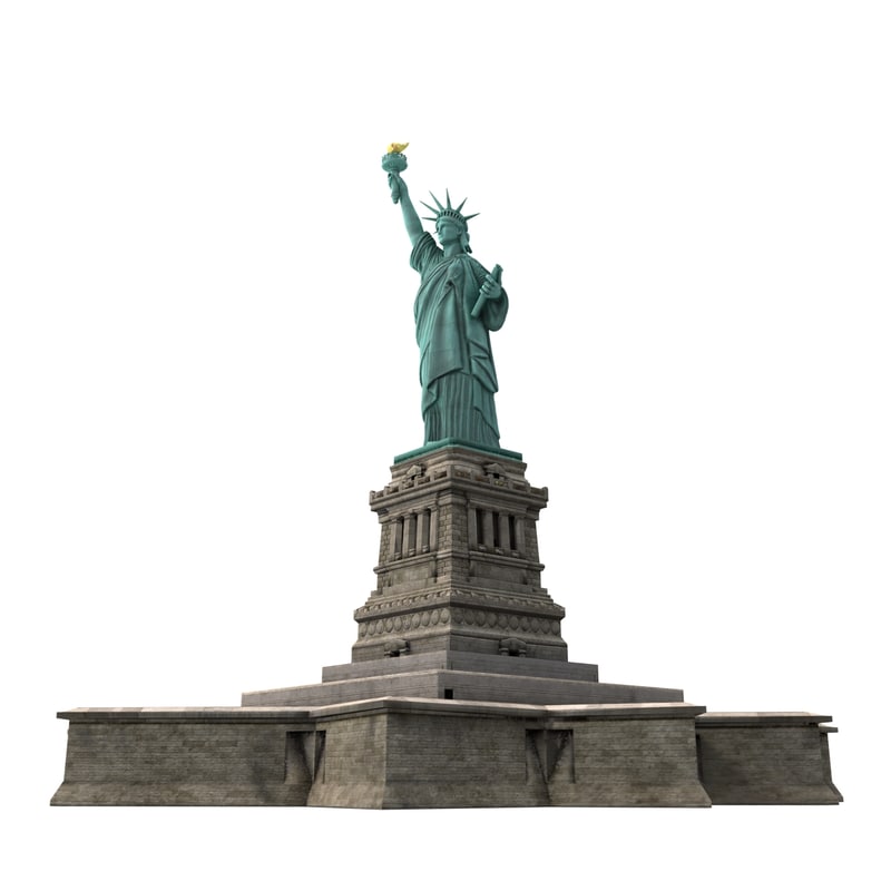800x800 Statue Liberty Low Poly Model