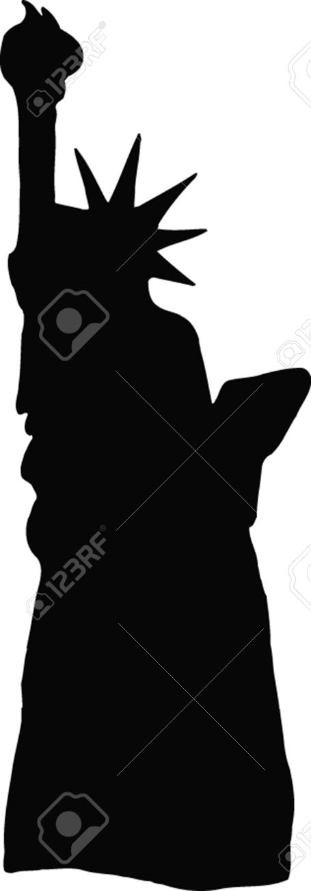 455x1300 Image Result For Silhouette Of The Statue Of Liberty Paint