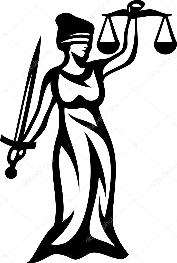 690x1023 Justice Statue, Lady Justice Stock Vector Tribaliumivanka