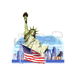 300x300 Royalty Free Statue Of Liberty With New York City In