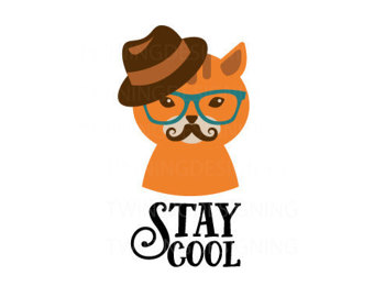 340x270 Cool Cat Svg Etsy