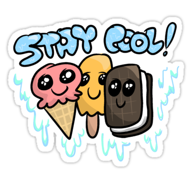 375x360 Stay Cool Stickers By Raresecretegg Redbubble