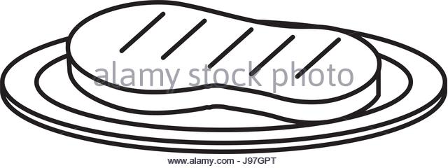640x240 Cartoon Steak Beef Delicious Plate Stock Photos Amp Cartoon Steak