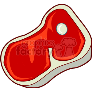 300x300 Royalty Free Cartoon Steak 140855 Vector Clip Art Image