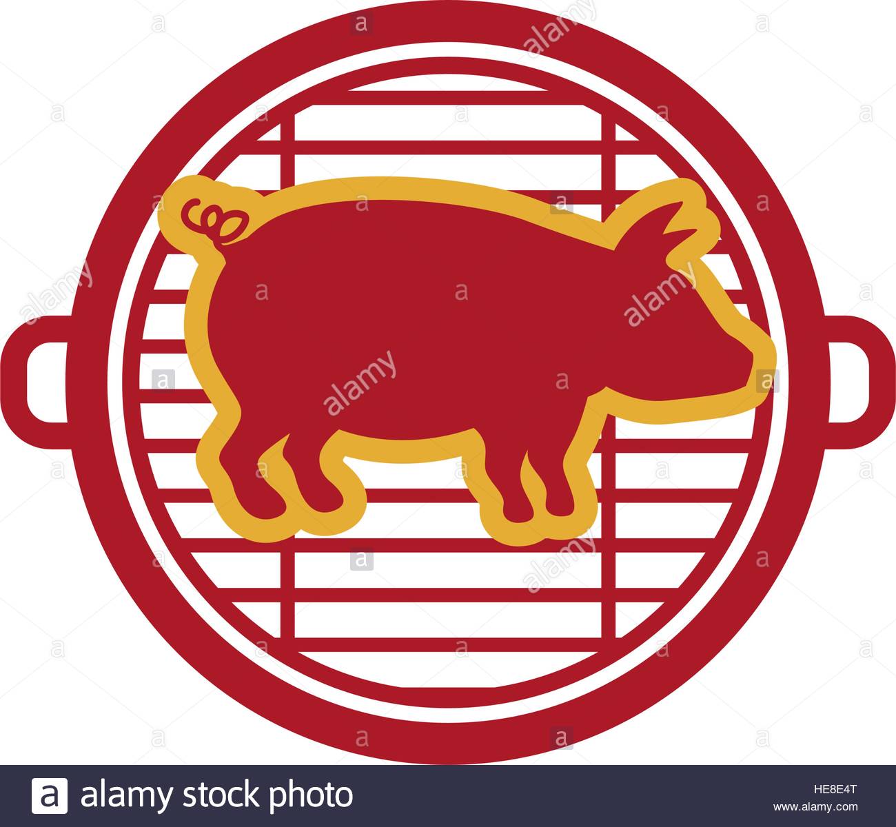 1300x1200 Grill And Pork Meat Icon. Bbq Menu Steak House Food And Meal Theme