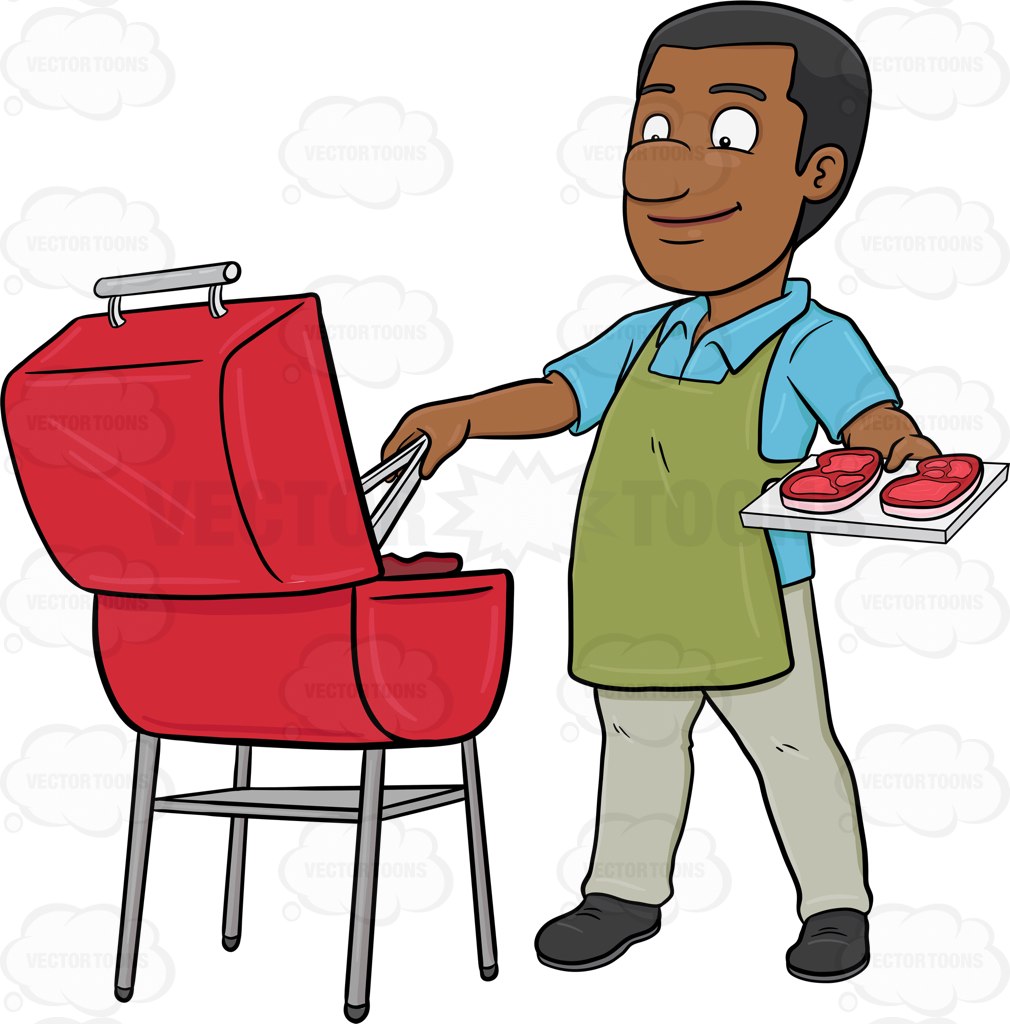 1010x1024 Clipart Man Grilling