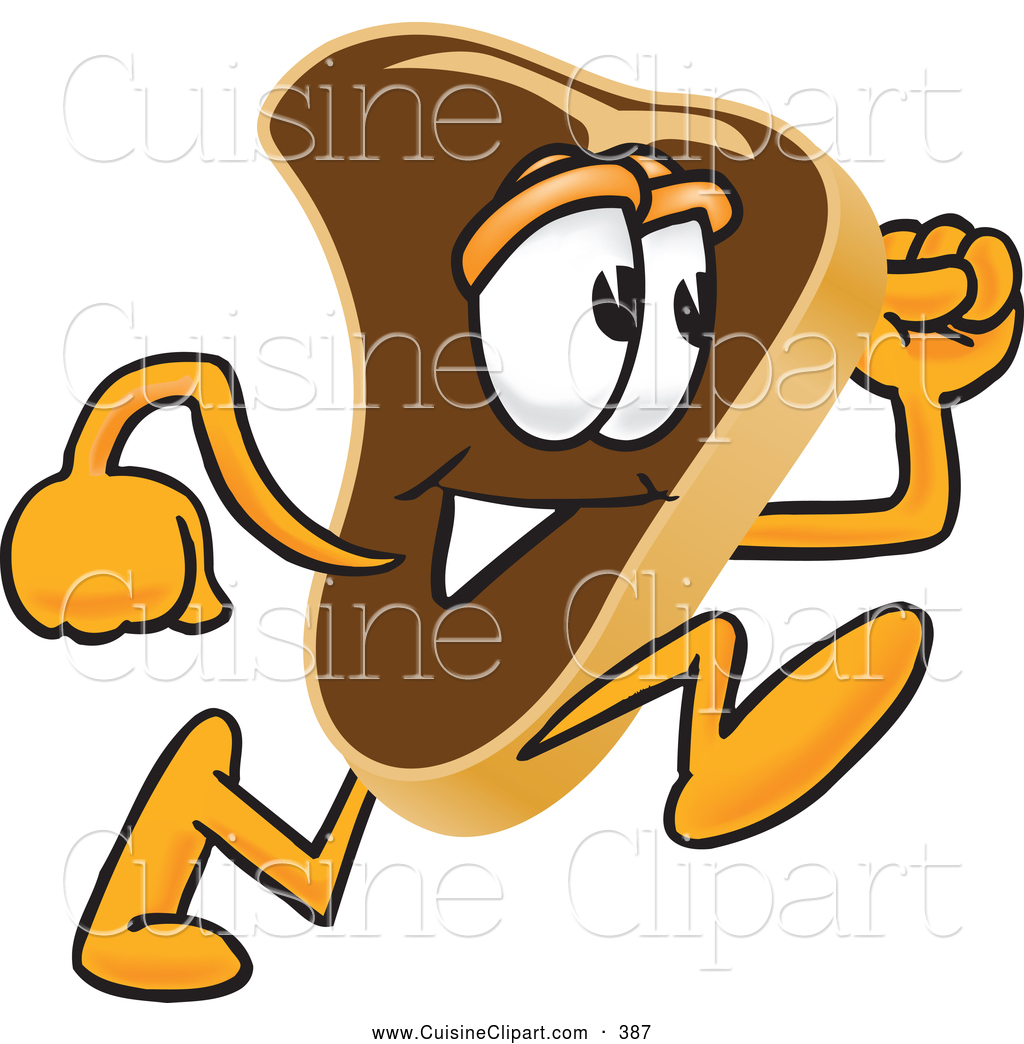 1024x1044 Cuisine Clipart Of A Beef Steak Mascot Running By Toons4biz