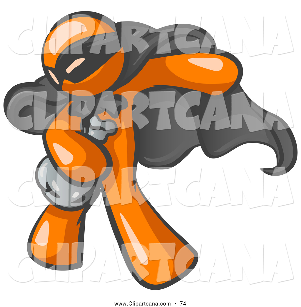 1024x1044 Vector Clip Art Of A Orange Bandit Man In A Mask And Cape