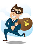 127x170 Clip Art Of Man Wearing Suit Stealing Money K11514618