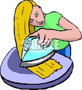 273x300 Art Image A Teenage Girl Straightening Her Hair With A Steam Iron